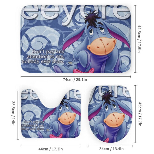 Set da bagno Eeyore con tappeti antiscivolo, 4 pezzi 2