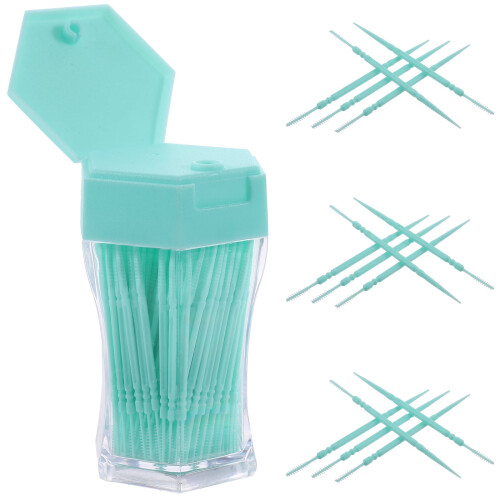 Eease dental floss picks light green 200 count 1