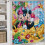 Ensemble rideau de douche Mickey avec tapis de bain antidérapant et 5