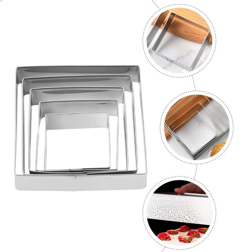 10 moules à biscuits carrés en métal réutilisables 2