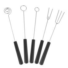 Eease stainless steel fondue pot set 5 pcs