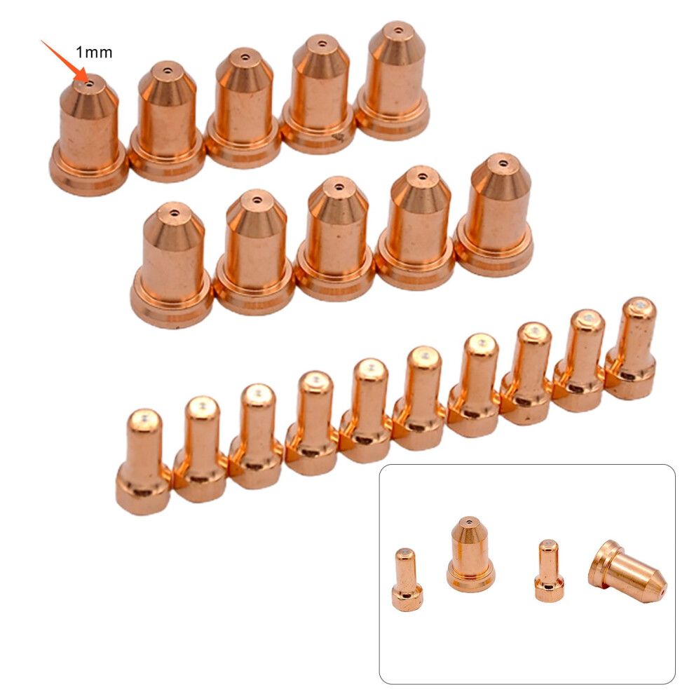 Plasma Cutter Electrode Pt-80 Ipt-80 1.0Mm Tip 20Pcs 9314556110504