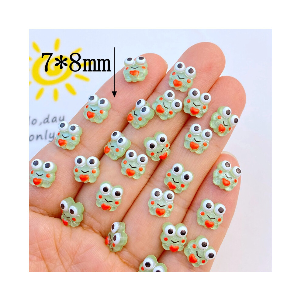 Stoyotu New Cute Resin Mini Little Frog Series Flat Back Manicure Parts Embellishments For Hair Bows Accessories