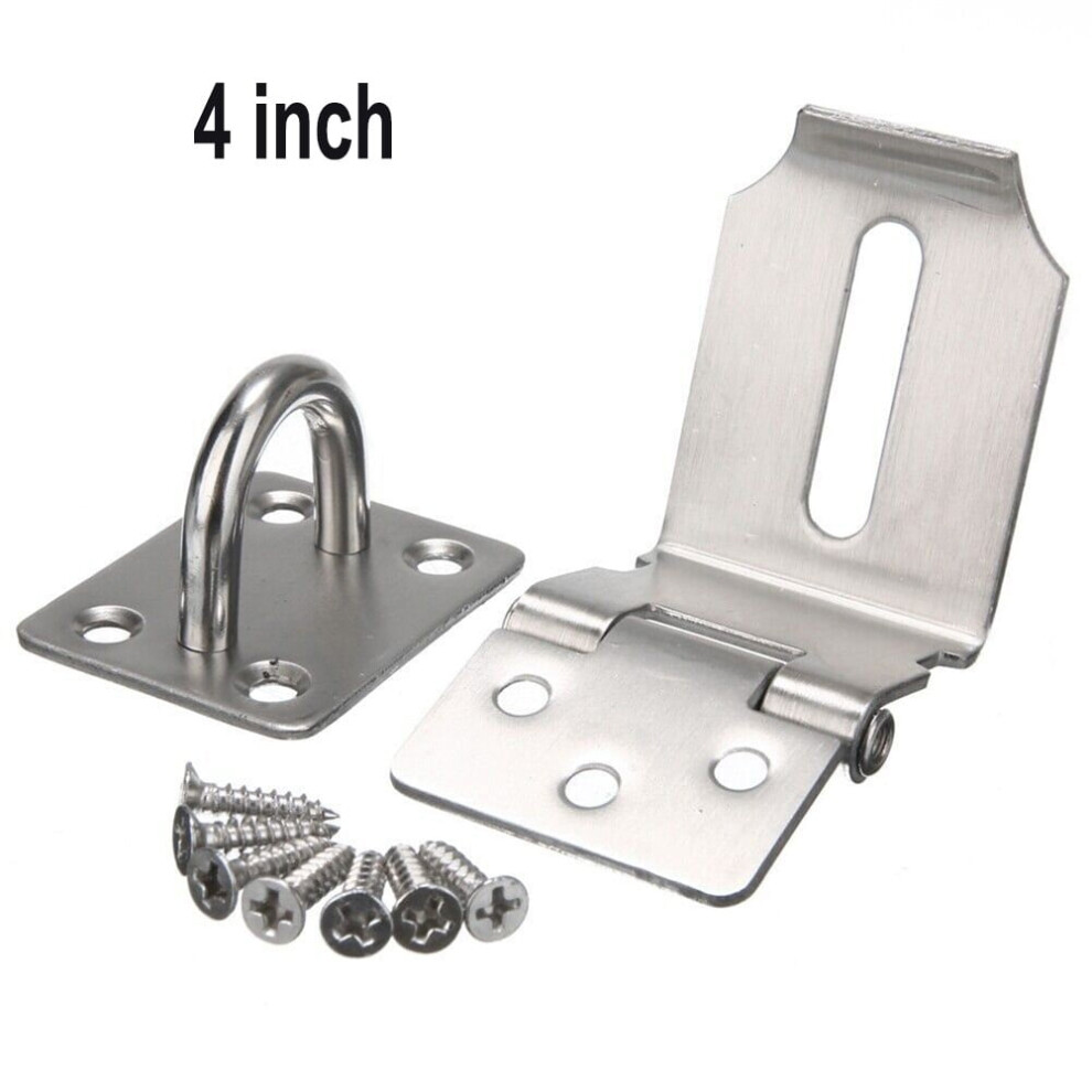 Stainless Steel Latch Lock Hasp And Staple For Gate Door 9314556110948