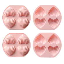 Ensemble de moules à pâtisserie en silicone en forme de cœur - Moules à cupcakes, madeleines, cakes et beignets
