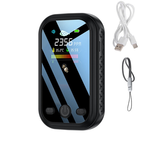 Detector de CO2 com sensor infravermelho NDIR, de temperatura e umidade 2