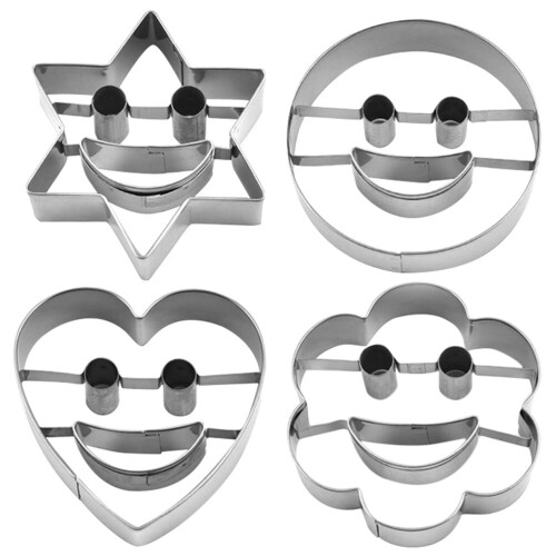 Stainless Steel Chocolate Cookie Cutters 4pcs