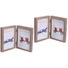 Wooden Picture Frame 4x6 Inch Double Photo 2pcs