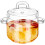 Clear Glass Saucepan High Borosilicate 700ml 1