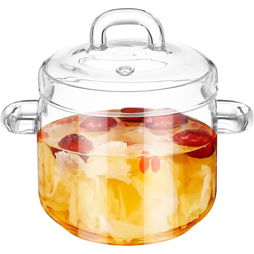Clear Glass Saucepan High Borosilicate 700ml
