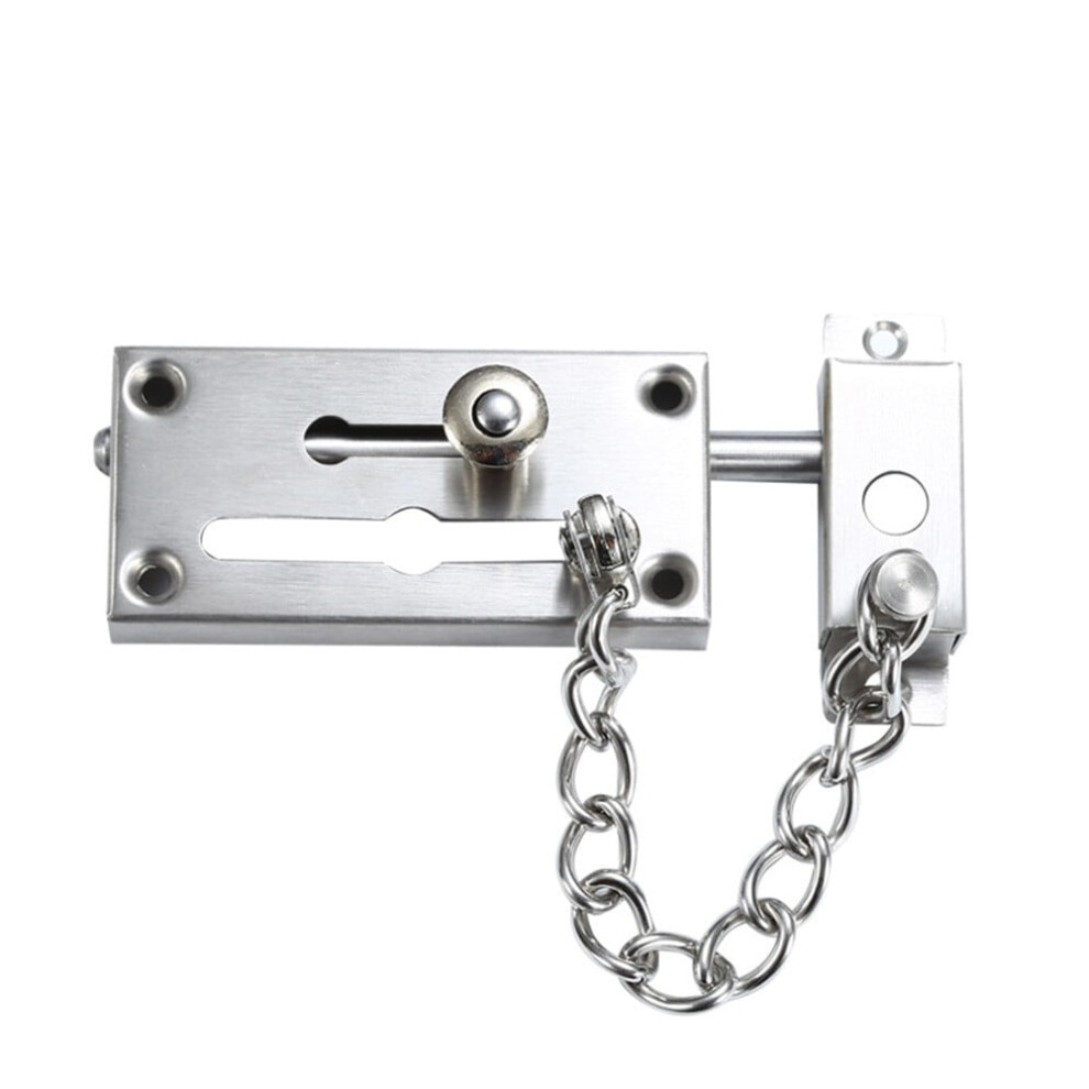 Heavy Duty Door Chain With Lock Bolt Security Latch 9314556110771