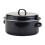 Enamel roasting pan with lid 28x28 cm black 1