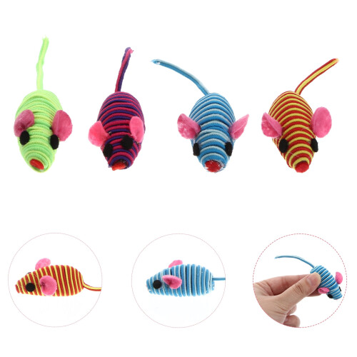 Cat Mouse Toy Elastic Rope 12pcs 2