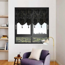 YiFudd Household Screen Curtains Fine Woven Screen Curtains Through Rod Curtains