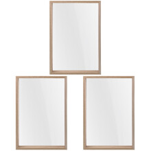 Lot de 3 cadres photo décoratifs en bois et acrylique double face pour la maison