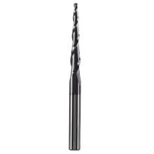 1 Fresa de Topo Esférica Cônica de Metal Duro P2BC com Haste de 8 mm, Raio de Curvatura R0,5-R2,0 para Gravação em Madeira R1,5