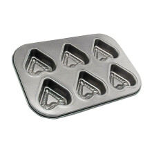 Mini heart cake muffin tray 6-hole