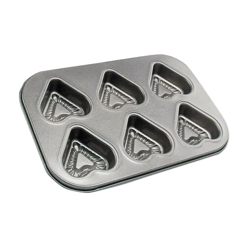 Mini heart cake muffin tray 6-hole