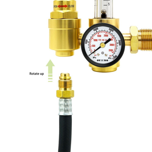 Σωλήνας αερίου αργού Mosiee για ρυθμιστή CO25/8" UNF-18RH 1