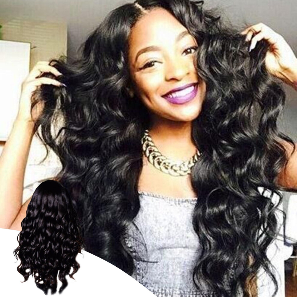 Long Curly Lace Front Human Hair Wig for Women with