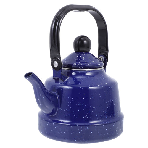 Vintage emaille theeketel met infuser, 1 liter