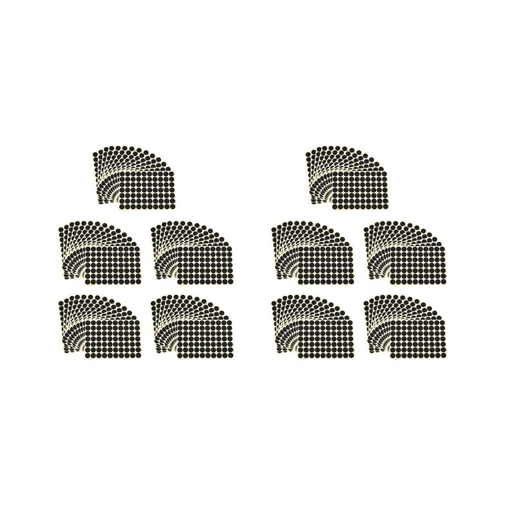 10Set 19Mm Circles Round Code Stickers Self Adhesive Sticky Labels Black 6032128311045