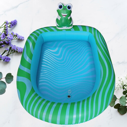 Eease Kids Inflatable Fountain Pool Frog Pattern S 1