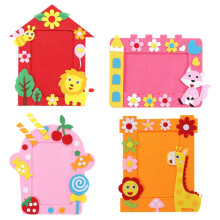 4 st DIY non-woven tavelramar för barn - slumpmässiga stilar