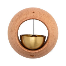 Wooden Dopamine Doorbell Round Wind Chime 1pc