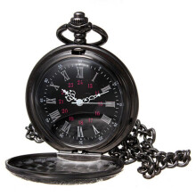 Pocket Watch with Flip Front Cover and Press Button
