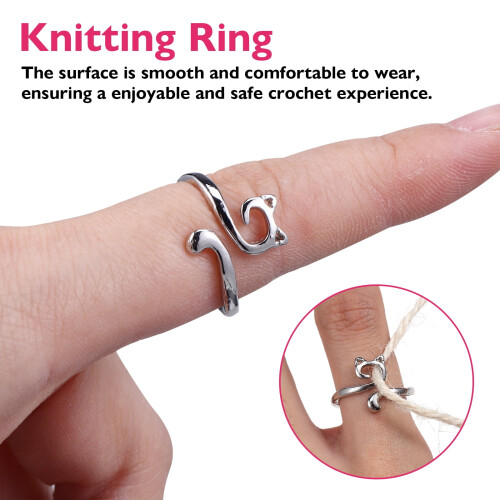 Crochet tension rings alloy 2 pcs 2