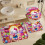Ensemble rideau de douche Hello Kitty avec tapis de bain antidérapant et 6