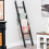 Rustikale Deckenleiter im Landhausstil, 6-stufig, 173 cm, Schwarz 7