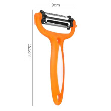 (1pc orange) New Multifunctional 360 Degree Rotary Peeler Kitchen Tool 3 in 1 Rotary Fruit Vegetable Carrot Potato Peeler Cutter Slicer