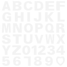 Alfabet taartstencils set wit 1 set