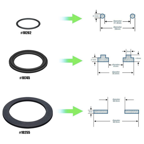 Utskiftingssett for bassengpumpe O-ringer 1