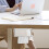 Distributeur de mouchoirs en papier sous le bureau pour bureau 4
