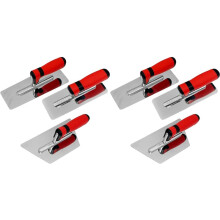 Lot de 6 Truelles de Finition pour Plâtre, Outil Manuel de Plâtrage en Acier Inoxydable Poli avec Poignée