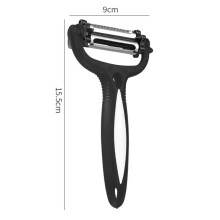 (1pc black) New Multifunctional 360 Degree Rotary Peeler Kitchen Tool 3 in 1 Rotary Fruit Vegetable Carrot Potato Peeler Cutter Slicer
