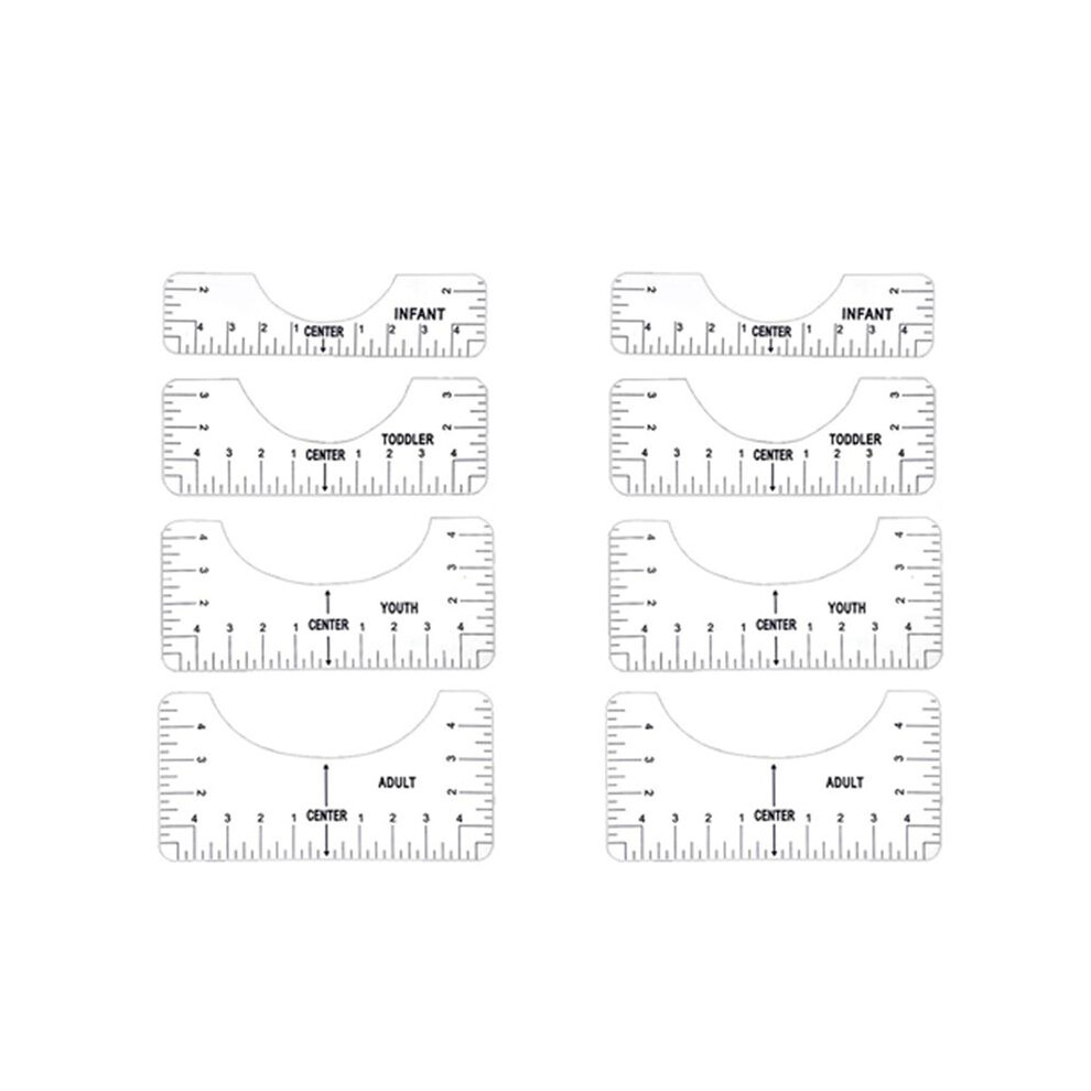 8X T-Shirt Ruler Guide Alignment Tool For Vinyl, Alignment Tool For T Shirt Centering Tool (Transparent) 6032898445223