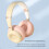 Jacenvly Bluetooth Earphones Macaron Color 5.2 Foldable 5