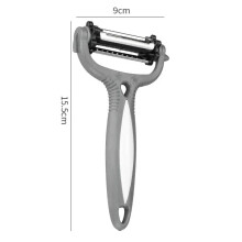 (1pc grey) New Multifunctional 360 Degree Rotary Peeler Kitchen Tool 3 in 1 Rotary Fruit Vegetable Carrot Potato Peeler Cutter Slicer