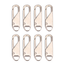 Xubond Storage Bins With Lids8PC Universal Detachable Zipper Puller Metal Rubber For Bags And Clothes fabric Silver Closet Organizers And Storage