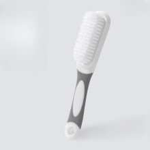 (Grey) Long handled Soft bristled Shoe Brush Contrast Washing Brush Multi functional Cleaning Brush Household Shoe Laundry Brush