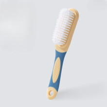 (Blue) Long handled Soft bristled Shoe Brush Contrast Washing Brush Multi functional Cleaning Brush Household Shoe Laundry Brush