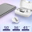 Jacenvly wired Bluetooth earbuds with LED display and mic 4