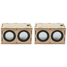 2X DIY Speaker Box Kit Electronic Sound Amplifier Builds Your Own Portable Wood Case Speaker Sound