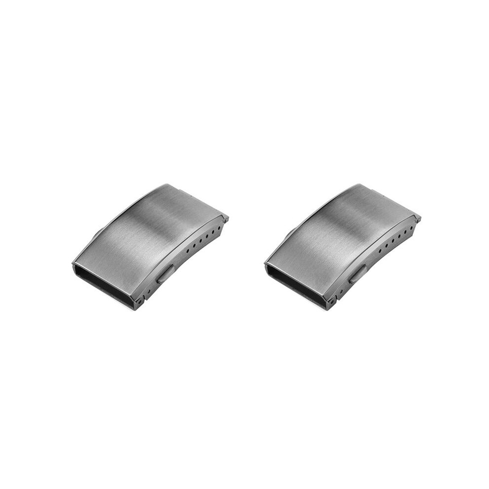 2X Watch Buckle Fold Safety Milled Clasp Replacement Stainless Steel Watchband Clasp 22Mm 6032592238343