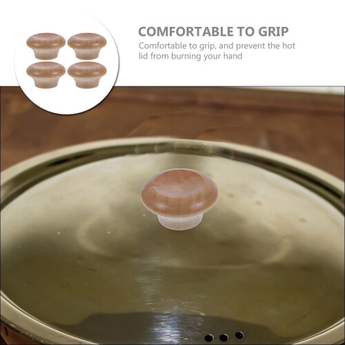 Poignées de rechange pour couvercles de casseroles en bois (3 pièces) 2