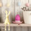 Easter Bunny Figurines Flocked Resin 2 pcs 6
